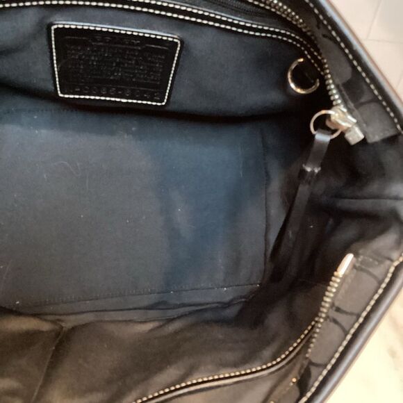 Coach 6042 Jacquard Leather Canvas Tote - Picture 12 of 13